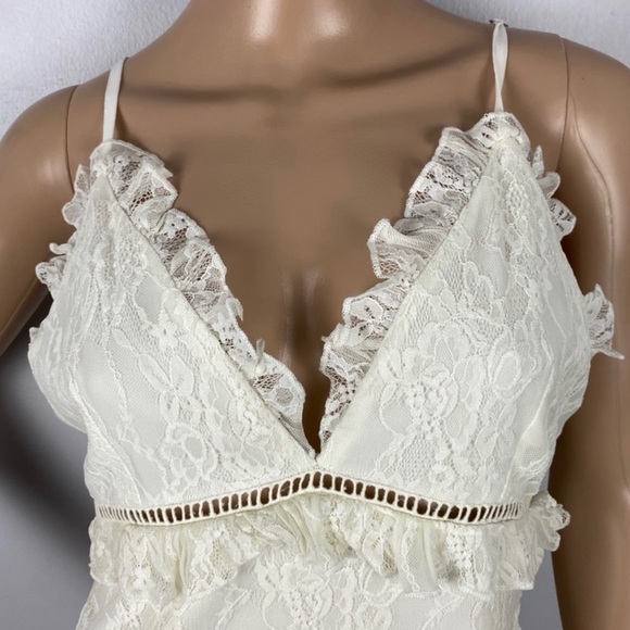 NEW NBD REVOLVE IVORY LACE MINI DRESS - Picture 3 of 9